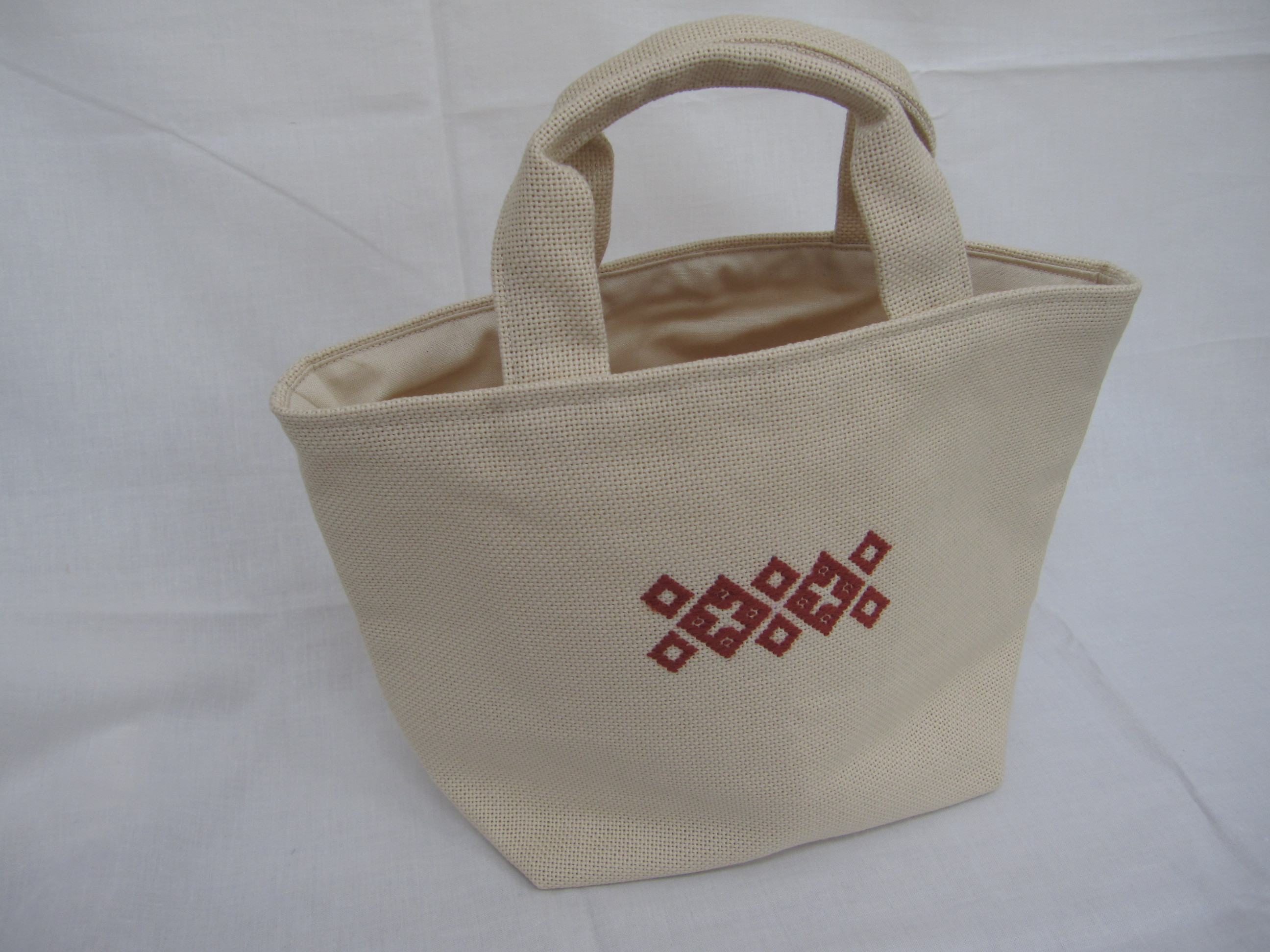 こぎん刺し帆布手提げバッグ kosaku | mishida135 | こぎん刺し雑貨の企画と制作